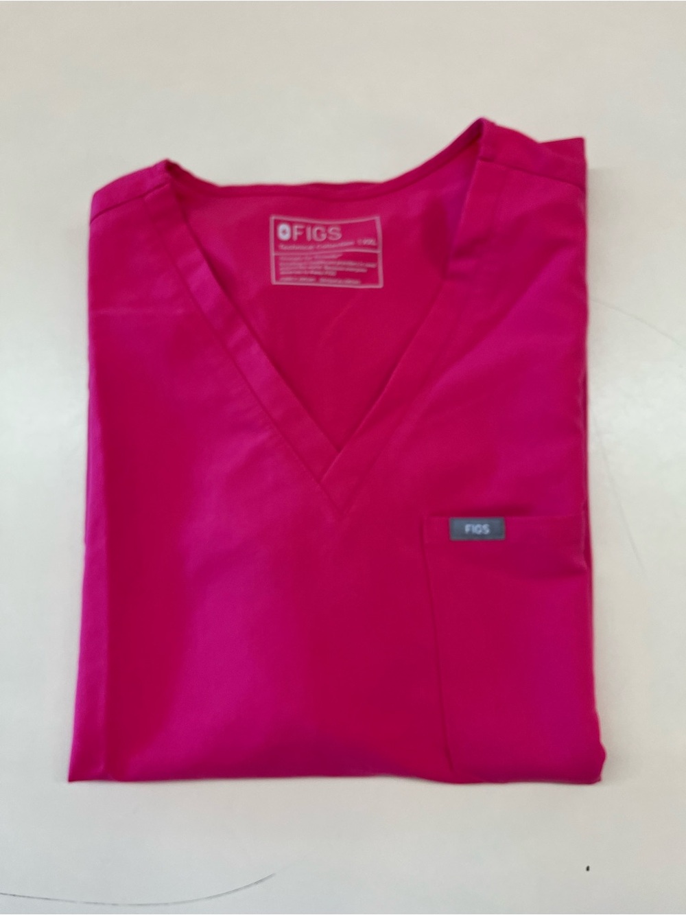 FIGS Scrub Top Shocking Pink XXL